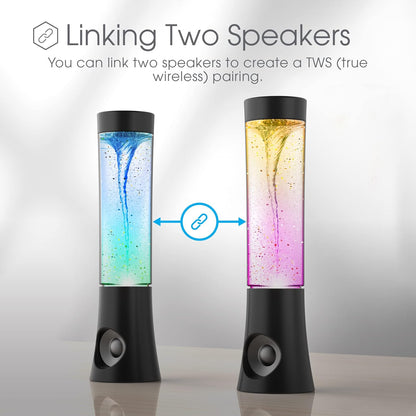 Vortex Tornado TWS Bluetooth Speaker, 7 LED Light Show, Portable Speaker, Tornado Feature, Home and Outdoor Speaker, Rechargeable Speaker