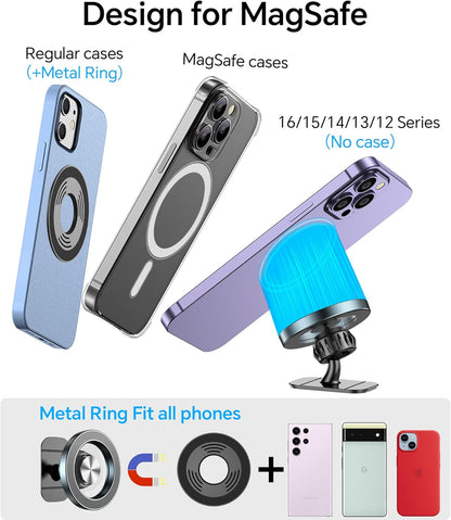 Car Magnet Case Mount, Compatible with iPhones 13, 14, 15, 16, 16 Pro, 16 Pro Max